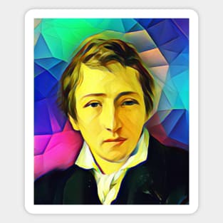 Heinrich Heine Colourful Portrait | Heinrich Heine Artwork 7 Magnet